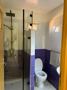 a bathroom with a toilet and a sink at Les Amandiers in Marrakech