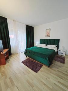 Ένα ή περισσότερα κρεβάτια σε δωμάτιο στο Pensiunea Valea Alba +19 φωτογραφίες