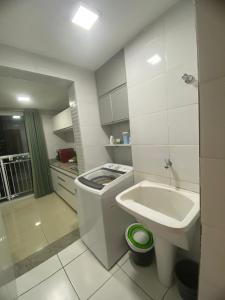 Bilik mandi di Apartamento Edificio Vitta Home