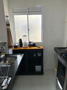 Η κουζίνα ή μικρή κουζίνα στο Apartamento na Região do Grande Dirceu +8 φωτογραφίες