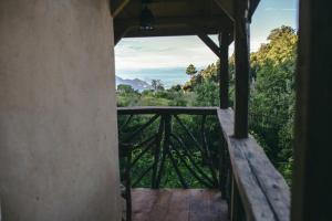 a view from the inside of a building with a balcony at Casa de la Luna in Nuevo León