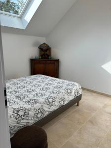 Katil atau katil-katil dalam bilik di Cozy apartment near Basel