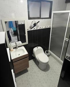 Phòng tắm tại apartamento family the luxe