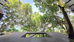 エルニドにあるThe Love Triangle - Glamping at Karuna El Nidoの森の真ん中にあるツリーハウス