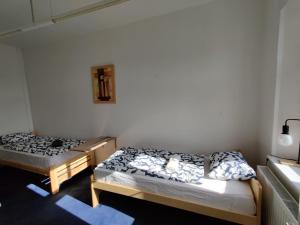 Ένα ή περισσότερα κρεβάτια σε δωμάτιο στο Zizkov Private Room City View