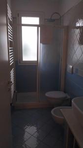a bathroom with a shower and a toilet and a window at B&B El Dorado in Lido di Pomposa +23 photos
