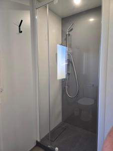 Koupelna v ubytování Mobilhome Camping Le Lac des Rêves + 4 fotografie