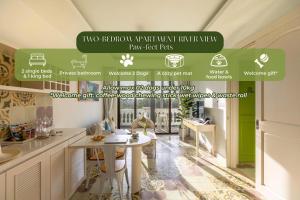 a rendering of a kitchen with a table at Moodhoian Riverside Resort & Spa in Hoi An