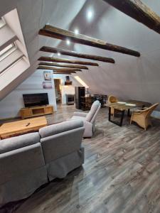 Ruang duduk di Ferienappartement Alter Bangsteder Hof