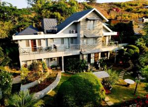 an aerial view of a house at Marine Villa - Valley View l Swimming pool l AC in Panchgani