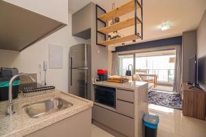 Кухня или мини-кухня в Nude Stay- Famoso Habitarte Brooklin- P - 4 pessoas
