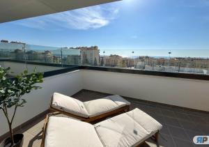 Balkón nebo terasa v ubytování 001 Orizon con terraza y vista al mar