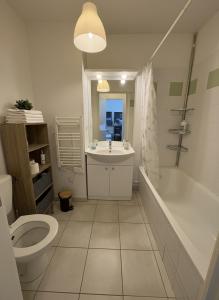 Ένα μπάνιο στο Charming apartment overlooking vineyard in Libourne