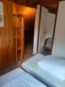 a bedroom with a bed and a book shelf at Cauterets in Cauterets