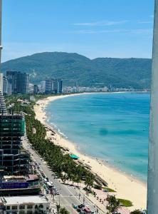 a view of a beach and the ocean at My Khe Beach-My An Son Tra Da Nang-ANV APT in Da Nang