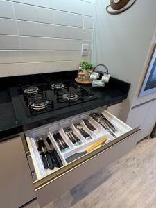 Η κουζίνα ή μικρή κουζίνα στο Apartamento wiithhoeftf