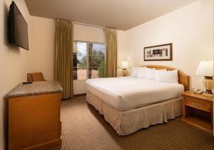 a hotel room with a bed and a window at Club de Soleil All-Suite Resort in Las Vegas +19 photos