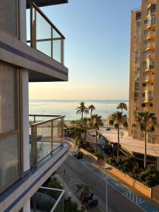 a view of the beach from a building at Apartment Oceana - Luxury Sea View Beach Apartment in Calpe