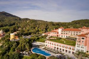 an aerial view of a resort with a pool at Penha Longa Resort in Sintra