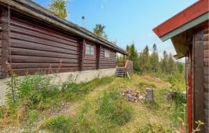 a log cabin with a yard next to a building at 4 Bedroom Lovely Home In Nord-Torpa - N31585 in Nord Torpa