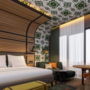 Ένα ή περισσότερα κρεβάτια σε δωμάτιο στο Canopy By Hilton Izmir Bomonti