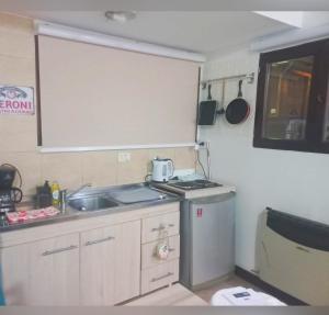 Kuchyň nebo kuchyňský kout v ubytování Depto monoambiente súper funcional,a metros del centro Magnífico + 1 fotografie