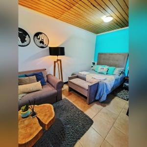 Postel nebo postele na pokoji v ubytování Depto monoambiente súper funcional,a metros del centro Magnífico