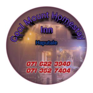 a round mirror with a picture of a building at Cool mount inn in Haputale