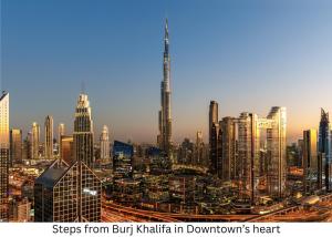 a view of a large city with skyscrapers at Hotel Boulevard, Autograph Collection, Downtown Dubai in Dubai +47 photos