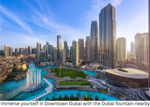 an image of a downtown dublin with the dixon fountain at Hotel Boulevard, Autograph Collection, Downtown Dubai in Dubai