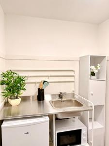 Kuchyň nebo kuchyňský kout v ubytování Studio Cotta - Disney - Meaux City Center - Paris + 11 fotografií