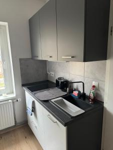 Η κουζίνα ή μικρή κουζίνα στο Appartement "Franz" inklusive Parkplatz