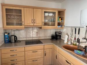 Η κουζίνα ή μικρή κουζίνα στο Ferienhaus "Jasmine" mit 3 Schlafzimmern und Stellplatz +9 φωτογραφίες