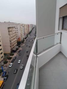 a view of a city street from a building at Superbe appartement A33 in Kenitra