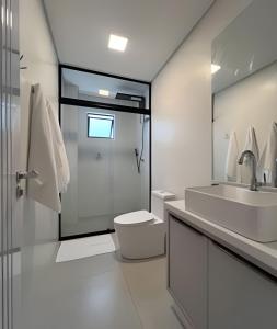 Koupelna v ubytování Loft Feldmann localização estratégica