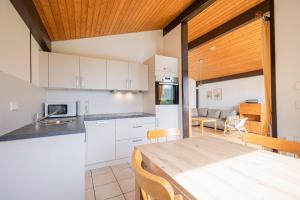 Η κουζίνα ή μικρή κουζίνα στο Ferienwohnpark Immenstaad am Bodensee Satteldachhaus Typ 9 SD 07