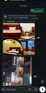 una foto de una habitación de hotel con cama en Hotel Gulberg Lodges MM Alam Road Gulberg ,Cavalry Lahore, en Lahore