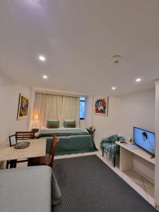 TV a/nebo společenská místnost v ubytování Hotel Sol Victória Marina