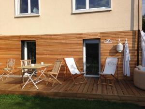 En terrasse eller udendørsområde på Chez Sven - Studio 'Le Grand'