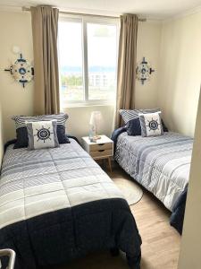 Postel nebo postele na pokoji v ubytování Departamento 2D 2B en Serena a minutos de la playa