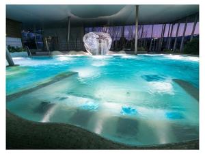 een groot zwembad met water en een fontein bij Holiday home with 2 bedrooms in Katzenthal