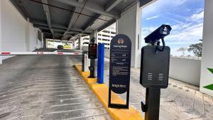 a display in a building with a sign on the side at MC homes in Kota Kinabalu