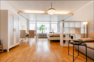 Ένα ή περισσότερα κρεβάτια σε δωμάτιο στο Ferienapartment in 1A Lage