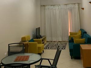 Χώρος καθιστικού στο One-Bedroom Chalet with Side Sea View , Turtles Beach C23