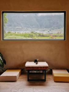 En generel udsigt til bjerge eller udsigt til bjerge taget fra bed and breakfast-stedet