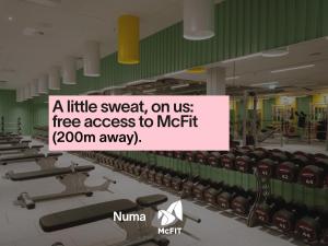 aittle sweat on us free access to metric gymnasium at Numa Bremen Saga in Bremen