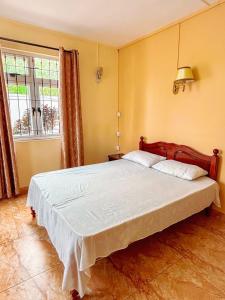 a bedroom with a large bed in a room at Bonzour Tropical Apartments l 2 Bedrooms l Pool l Equipped kitchen l Cosy l Trou aux Biches l Mauritius in Trou aux Biches