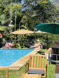 Bazén v ubytování Castelo dos Tucanos Host nebo v jeho okolí