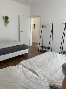 Katil atau katil-katil dalam bilik di Schöne Wohnung in ruhiger Lage