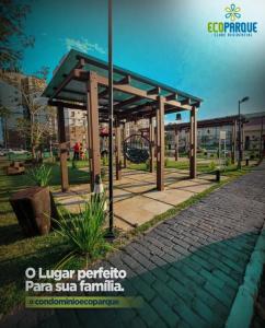 un parque con un pabellón en un parque en Apartment in Ananindeua, en Ananindeua